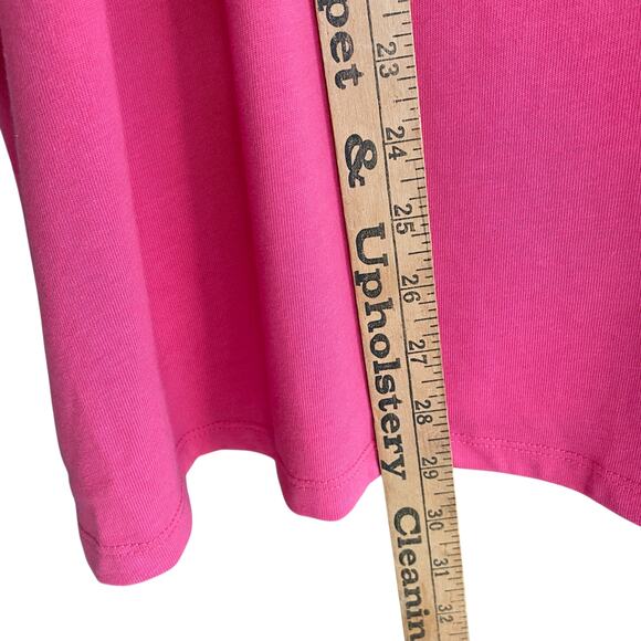 Quacker Factory Top 2X Pink Palm Tree Sparkle Rhinestones Tropical Beachy Fun - Picture 8 of 13